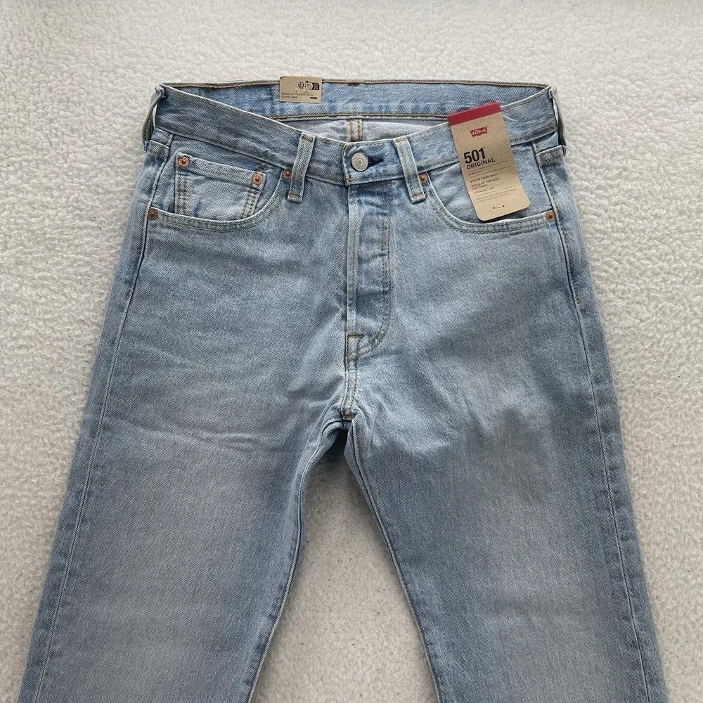 Levis 501 Jeans Mens 29x34 Blue Original Fit Straight Denim Casual 90s Cowboy